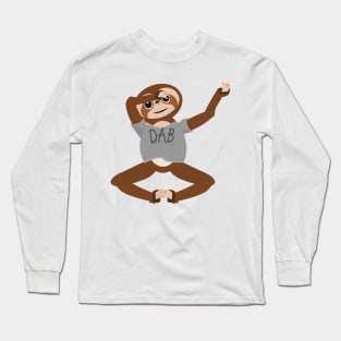 Sloth Dabbing Long Sleeve T-Shirt